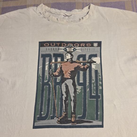 Vintage Banana Republic 90s T-Shirt Outdoors Winter Sports Rare BR 1994 Ski Snow